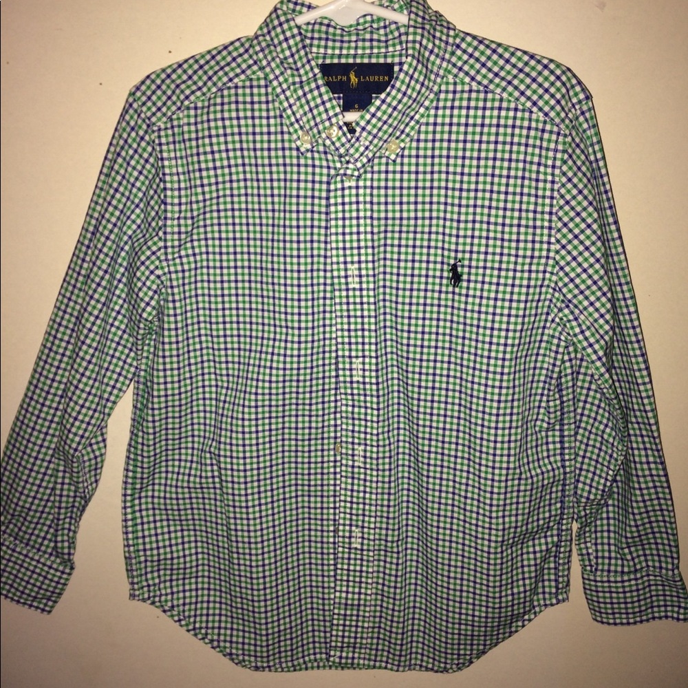 Worn once! Boys Polo button-down shirt.